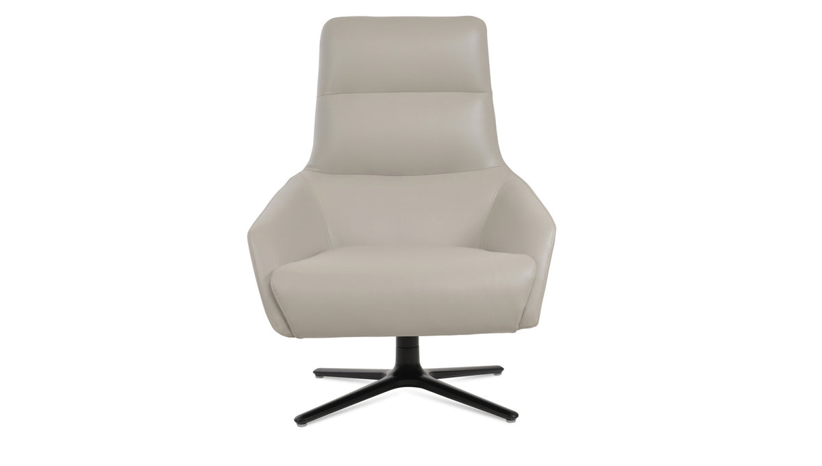 Barcelona Oval Base Armchair by SohoConcept, showing front view of barcelona oval base armchair.