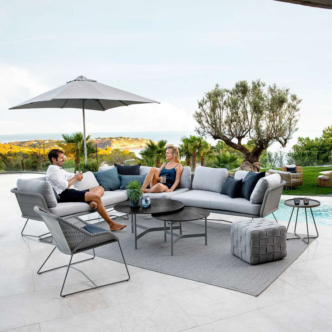 Horizon 2 Seater Sofa Module by Cane-Line, showing horizon 2 seater sofa modules in live shot.