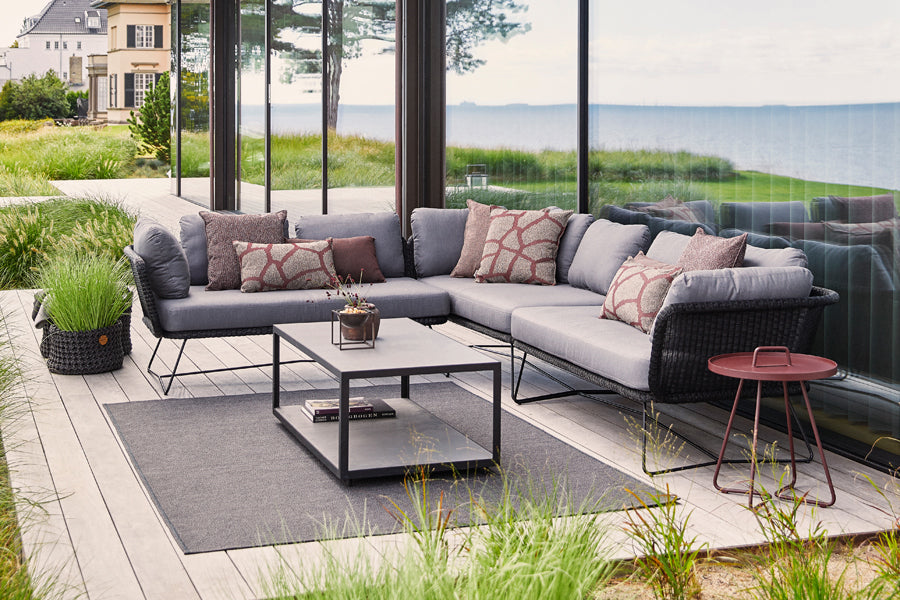 Horizon 2 Seater Sofa Module by Cane-Line, showing horizon 2 seater sofa modules in live shot.