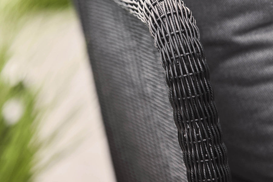 Horizon 2 Seater Sofa Module by Cane-Line, showing closeup view of horizon 2 seater sofa module in live shot.