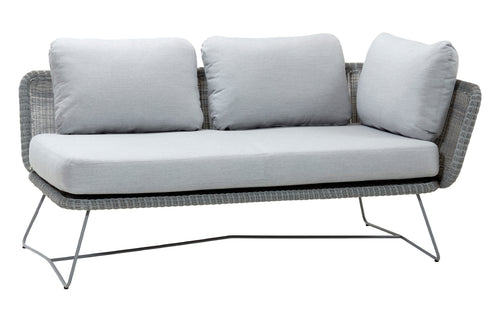 Horizon 2 Seater Sofa Module by Cane-Line - Left Module, Light Grey Frame/Light Grey Cushions.