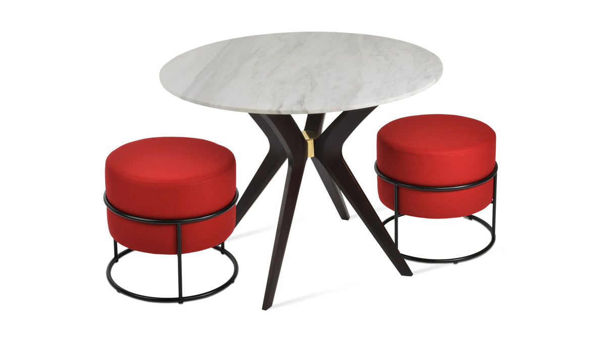Colombo Stackable Ottoman by SohoConcept, showing colombo stackable ottoman with table.