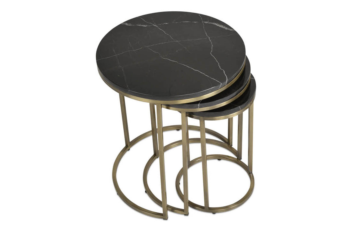 Alexy Marble Nesting End Tables by SohoConcept - Black Marble.
