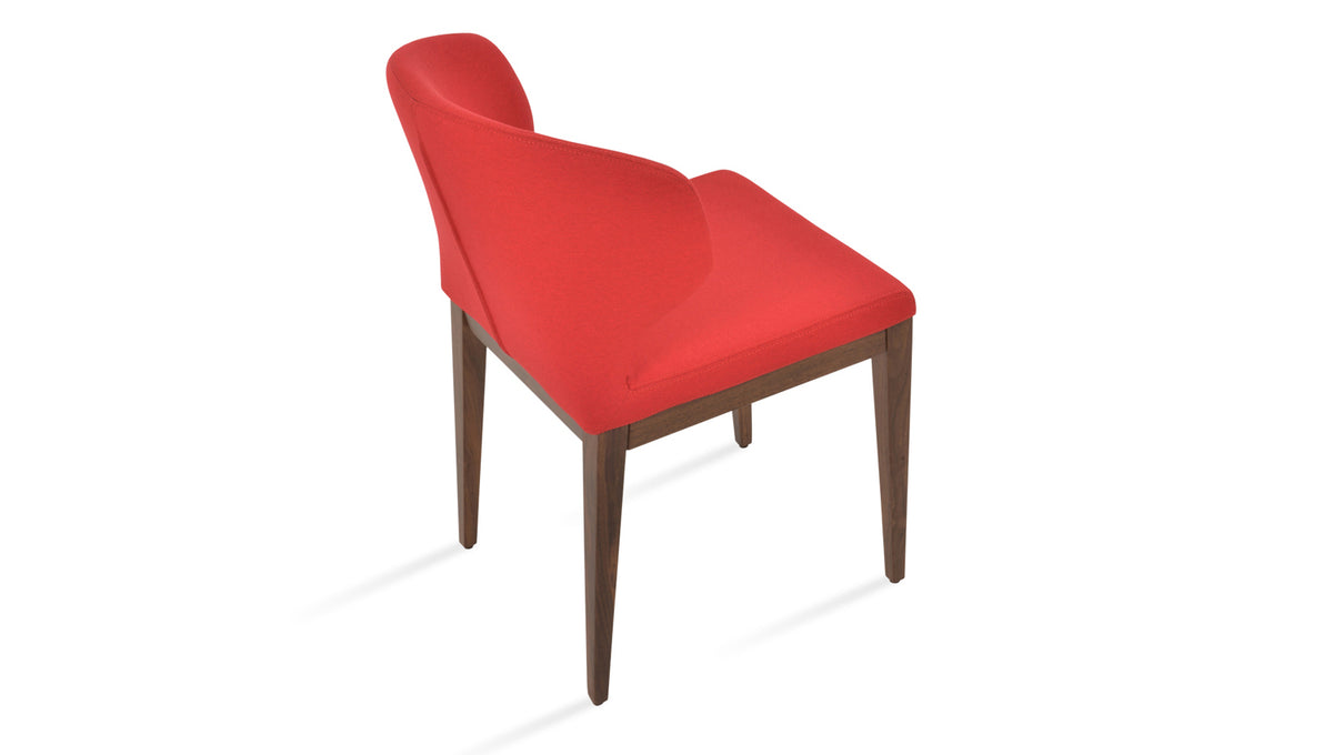 Amed Wood Dining Chair by SohoConcept, showing side view of amed wood dining chair.