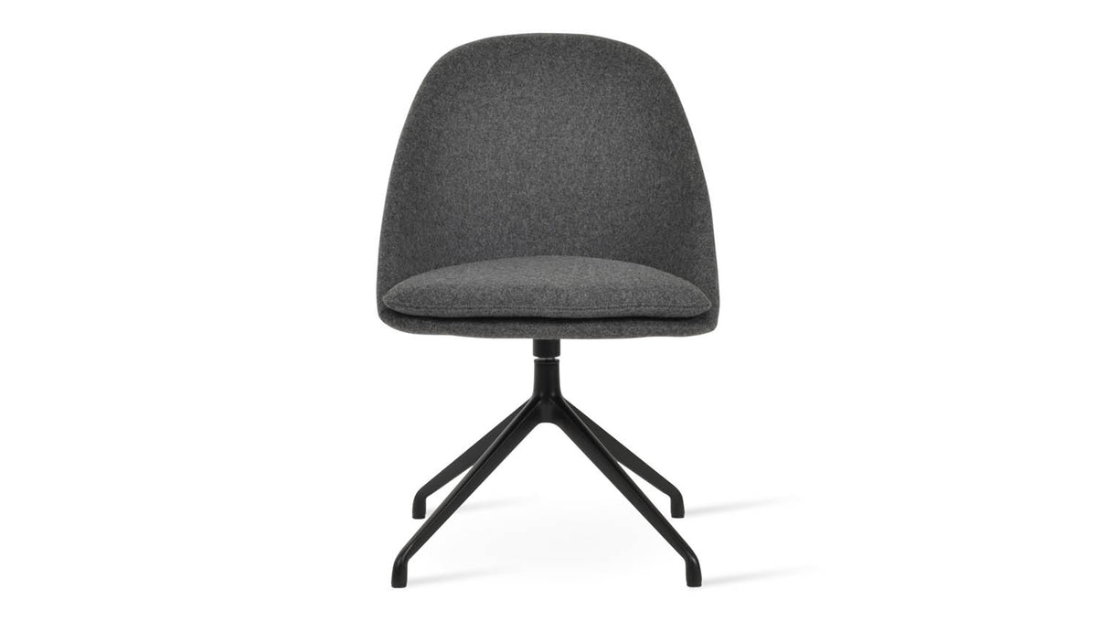 Avanos Spider Swivel Dining Chair by SohoConcept, showing front view of avanos spider swivel dining chair.