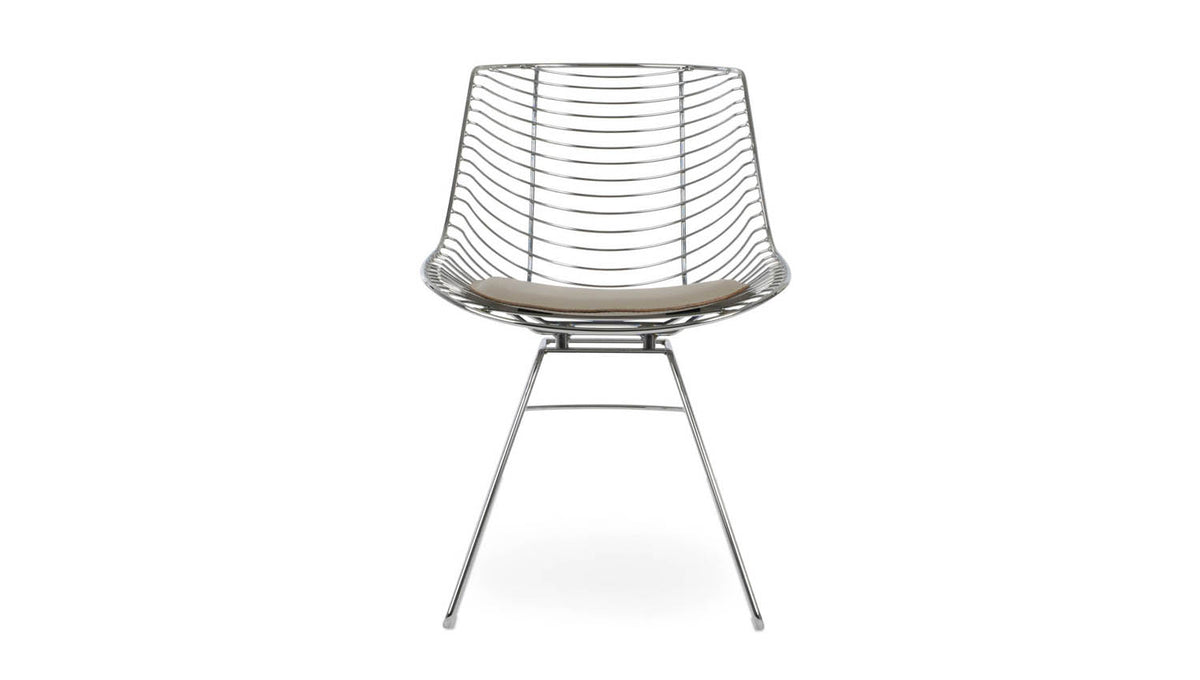 Tiger Wire Chair by SohoConcept, showing front view of tiger wire chair.