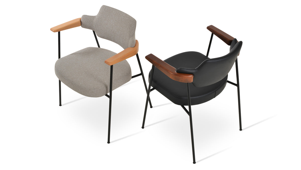 Palu Arm Dining Chair by SohoConcept, showing palu arm dining chair.