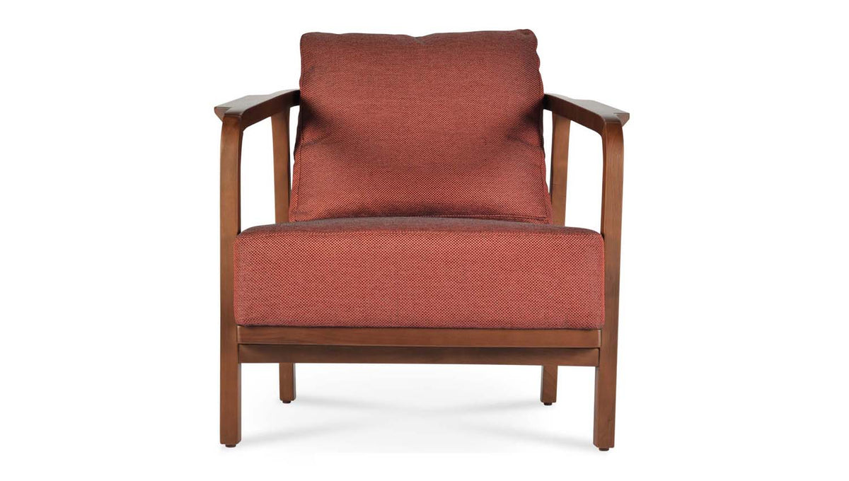 Drops Lounge Arm Chair by SohoConcept, showing front view of drops lounge arm chair.