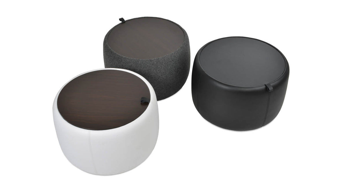 Planet Ottoman With Storage by SohoConcept, showing group view of planet ottoman with storage.