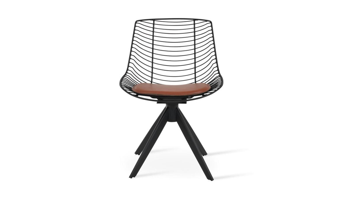 Tiger Sword Swivel Chair by SohoConcept, showing front view of tiger sword swivel chair.