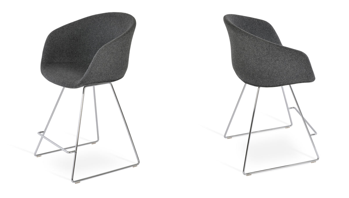 Tribeca Wire Stool by SohoConcept, showing tribeca wire bar and counter stool.
