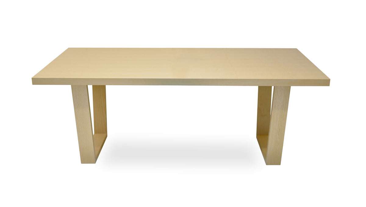 Malibu Dining Table by SohoConcept, showing front view of malibu dining table.