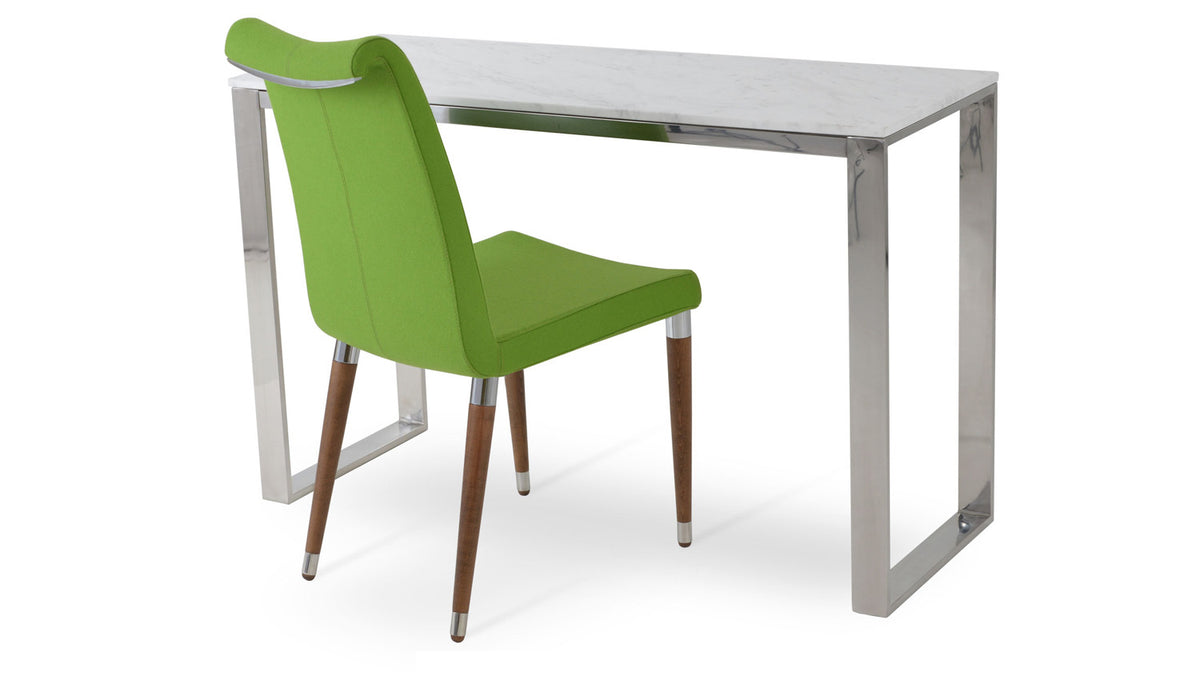 Calvin Console Sofa Table by SohoConcept, showing calvin console sofa table with chair.
