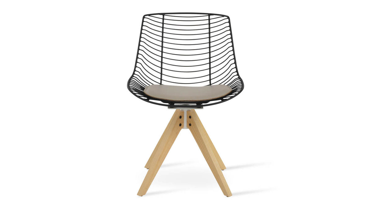 Tiger Pyramid Swivel Chair by SohoConcept, showing front view of tiger pyramid swivel chair.