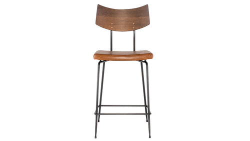 Soli Stool by Nuevo, showing front view of soli stool.