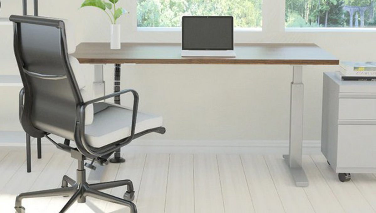 Revoh Adjustable Height Desk with Storage by Scale1:1, showing revoh adjustable height desk with storage in live shot.