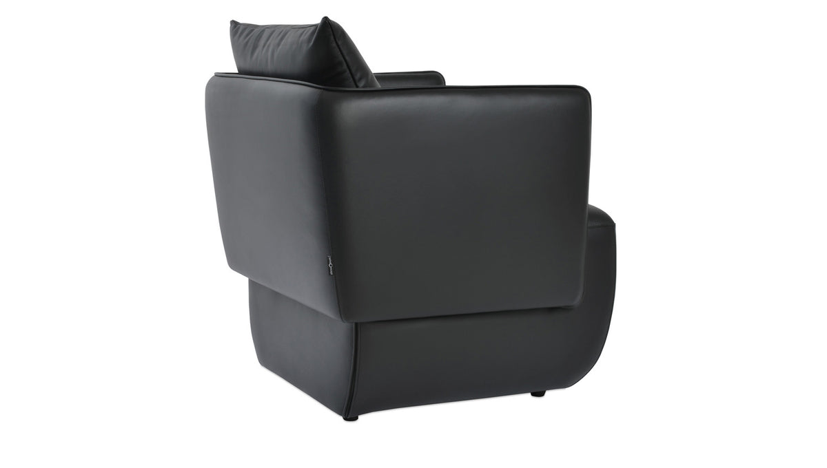Toronto Lounge Chair by SohoConcept, showing side view of toronto lounge chair.