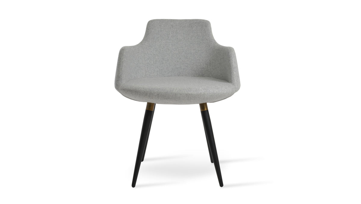 Dervish Ana Dining Chair by SohoConcept, showing front view of dervish ana dining chair.