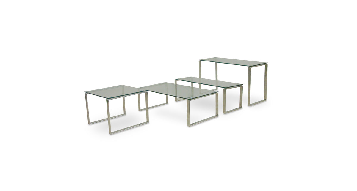 Calvin Coffee Table by SohoConcept, showing calvin coffee table with console table.