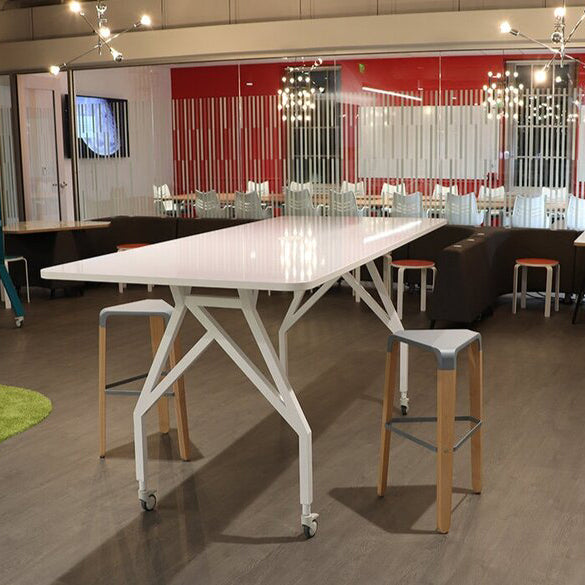 Hot Spot Bar Height Conference and Dining Table by Scale 1:1, showing hot spot bar height conference and dining table in live shot.
