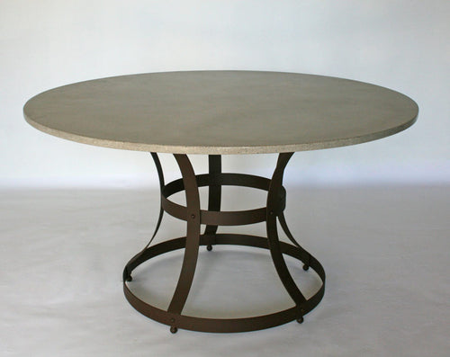 James De Wulf Hourglass Cage Dining Table by De Wulf, showing hourglass cage dining table in live shot.