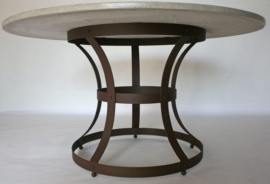 James De Wulf Hourglass Cage Dining Table by De Wulf, showing hourglass cage dining table in live shot.