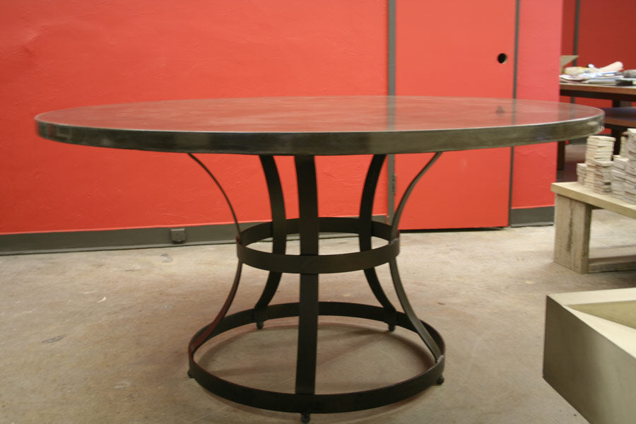 James De Wulf Hourglass Cage Dining Table by De Wulf, showing hourglass cage dining table in live shot.