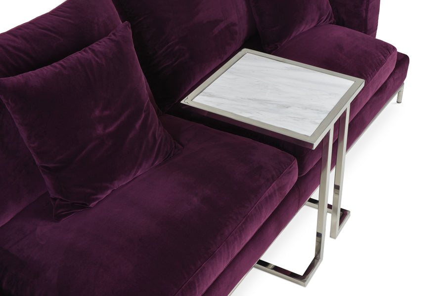 Hudson End Table by SohoConcept, showing end table with sofa.