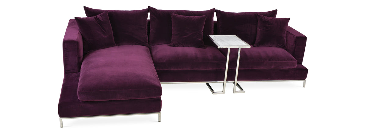 Hudson End Table by SohoConcept, showing end table with sofa.