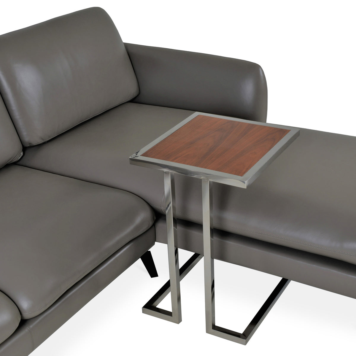Hudson End Table by SohoConcept, showing end table with sofa.