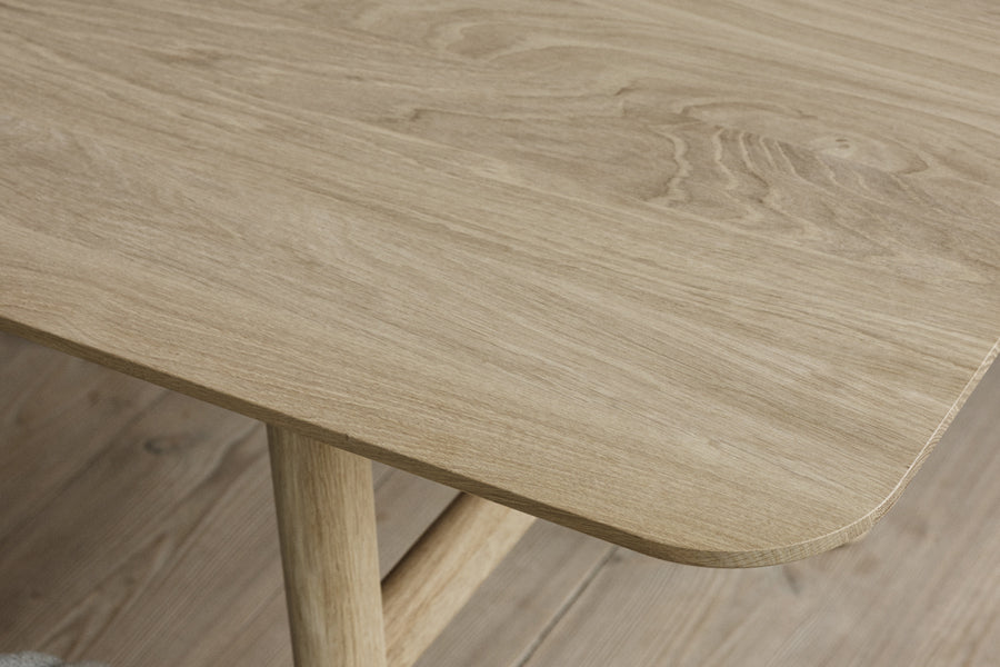 Hven Table by Skagerak, showing closeup view of hven table in live shot.
