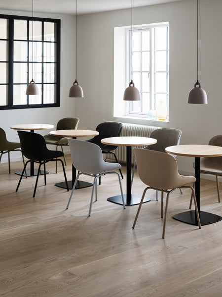 Hyg Chair by Normann Copenhagen, showing hyg chairs in live shot.