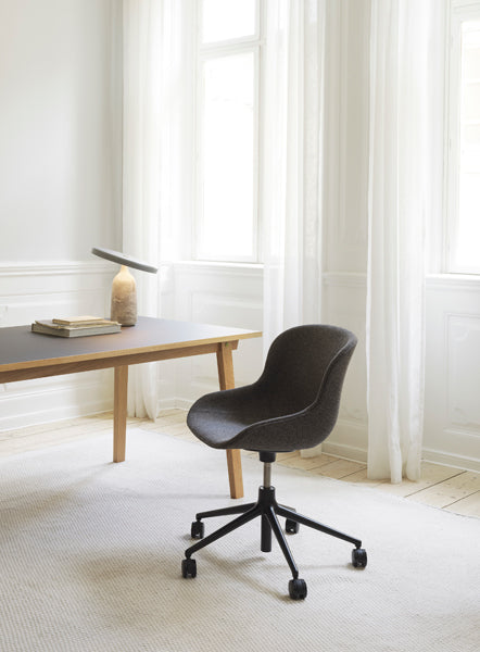 Hyg Swivel Gaslift Office Chair by Normann Copenhagen, showing hyg swivel gaslift office chair in live shot.