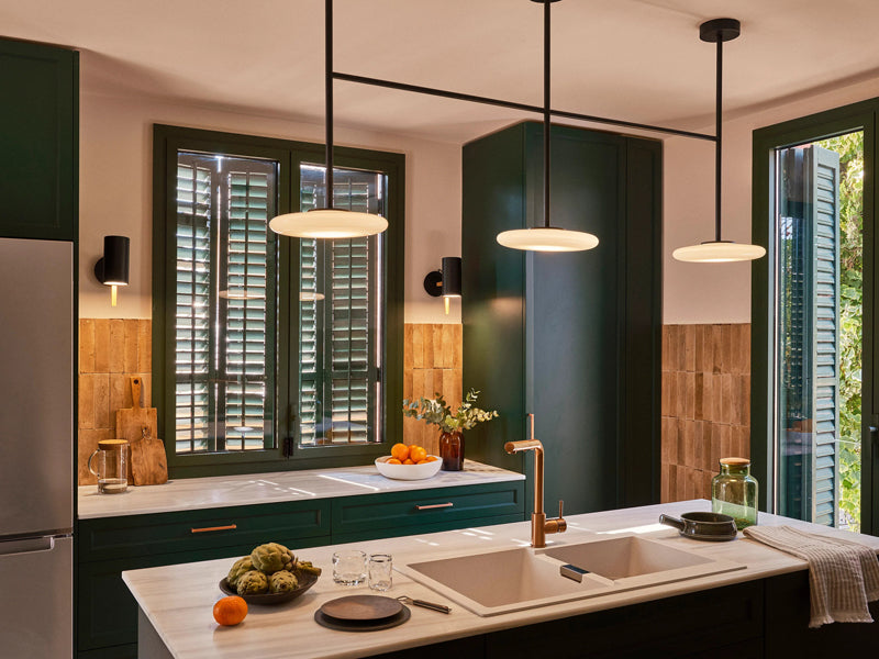 Ihana Pendant/Ceiling Light by Marset, showing ihana pendant/ceiling light in live shot.