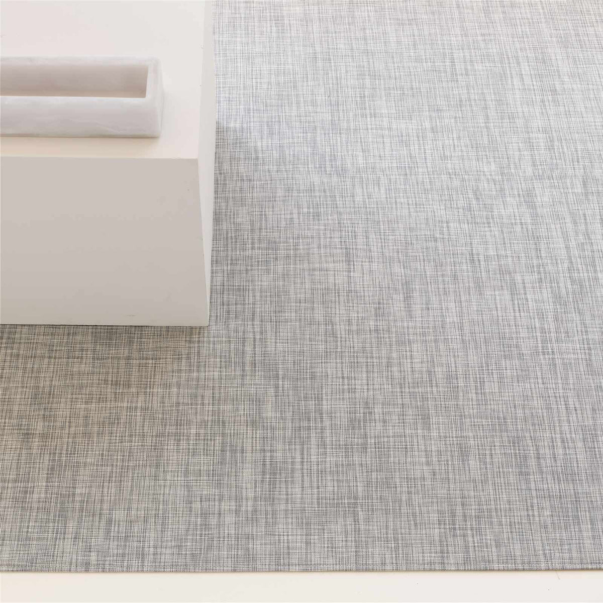 Ikat Woven Floor Mat by Chilewich, showing ikat woven floor mat in live shot.