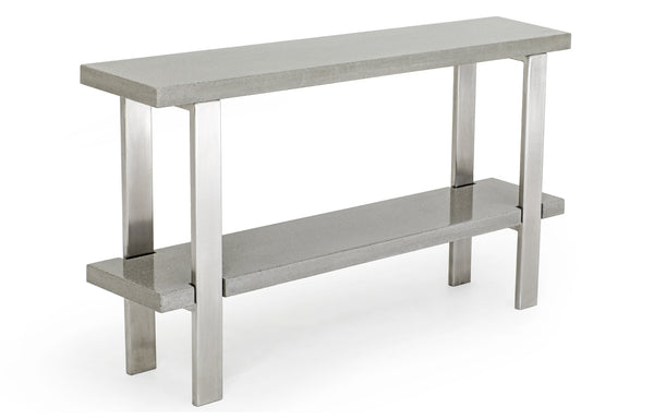 James De Wulf Industrial Console Table by De Wulf - Natural Tone Concrete.