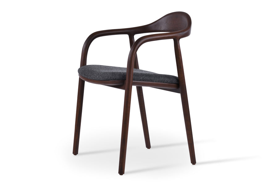 Infinity Arm Dining Chair by SohoConcept, showing left angle view of arm dining chair.