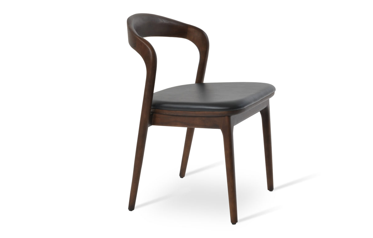 Infinity Dining Chair by SohoConcept - Walnut Ash Wood/Black PPM-S.