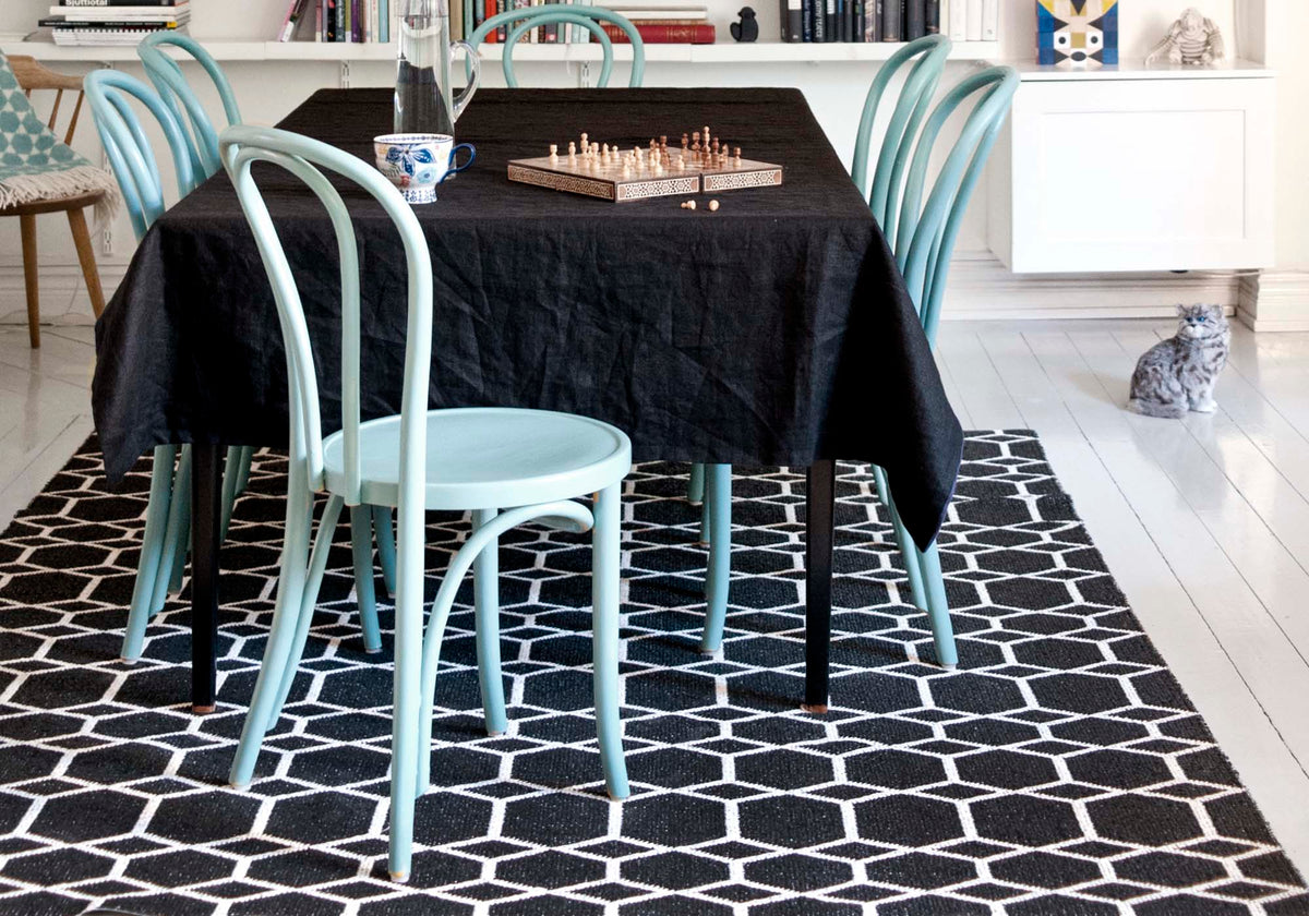 Ingrid Woven Plastic Rug by Brita, showing ingrid woven plastic rug in live shot.