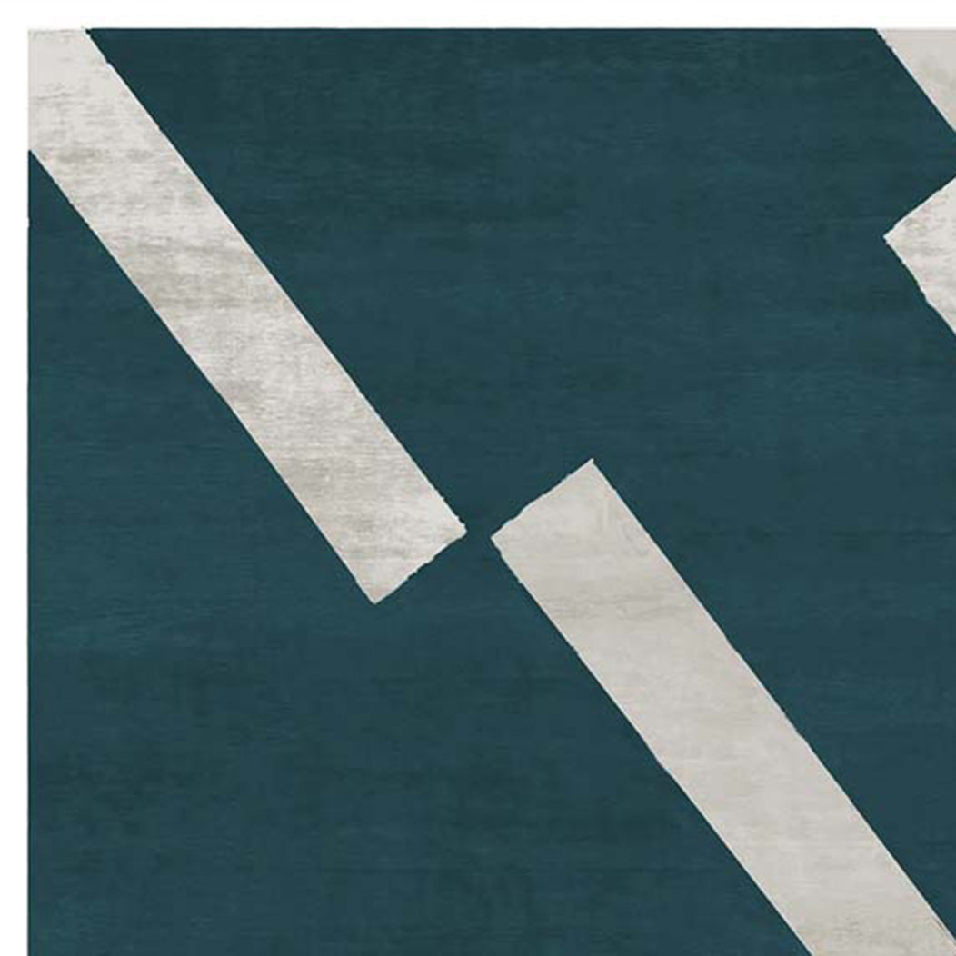 Inverso Esterzili II150 by Second Studio, showing closeup view of inverso esterzili ii150 by second studio in emerald green & light taupe.