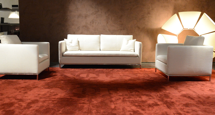 Istanbul Arm Chair by SohoConcept, showing istanbul arm chairs with sofa in live shot.