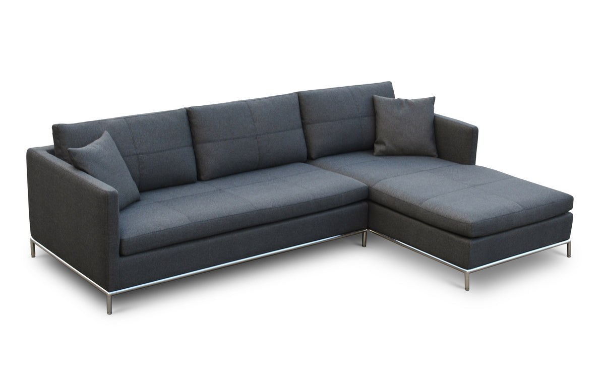 Istanbul Sectional by SohoConcept - Left Hand Face, Black Pepper Fabric