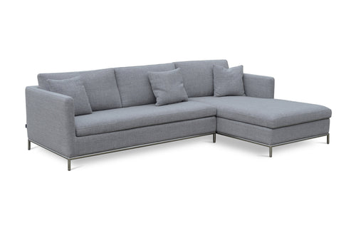 Istanbul Sectional by SohoConcept - Left Hand Face, Grey Tweed Fabric