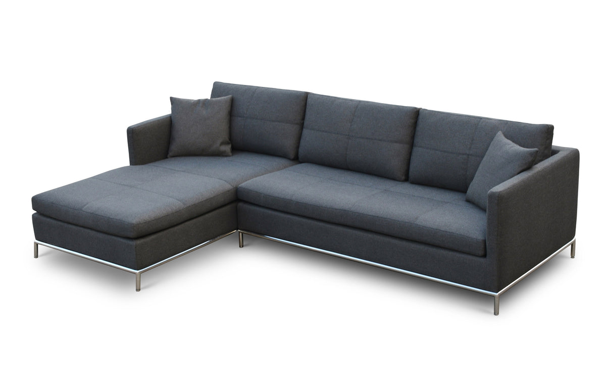 Istanbul Sectional by SohoConcept - Right Hand Face, Black Pepper Fabric