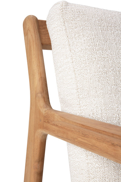 Jack Outdoor Lounge Chair by Ethnicraft, showing closeup view of outdoor lounge chair.
