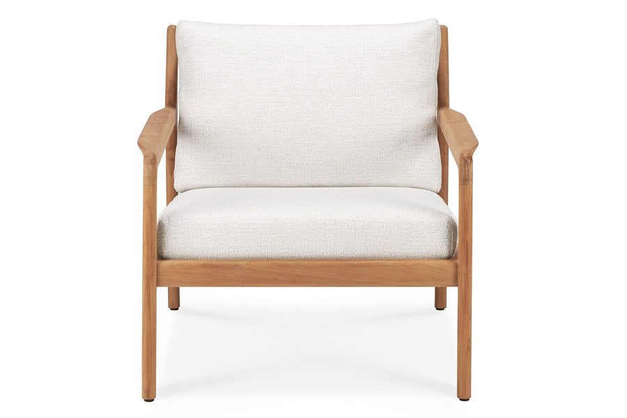 Jack Outdoor Lounge Chair by Ethnicraft, showing front view of outdoor lounge chair.