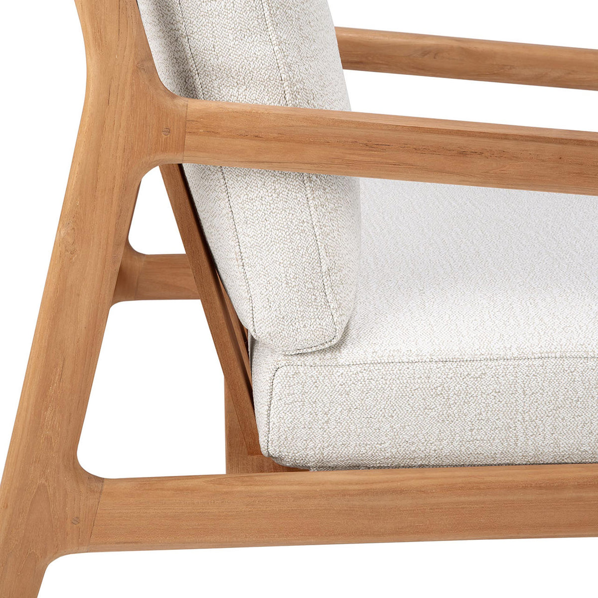 Jack Outdoor Lounge Chair by Ethnicraft, showing closeup view of outdoor lounge chair.