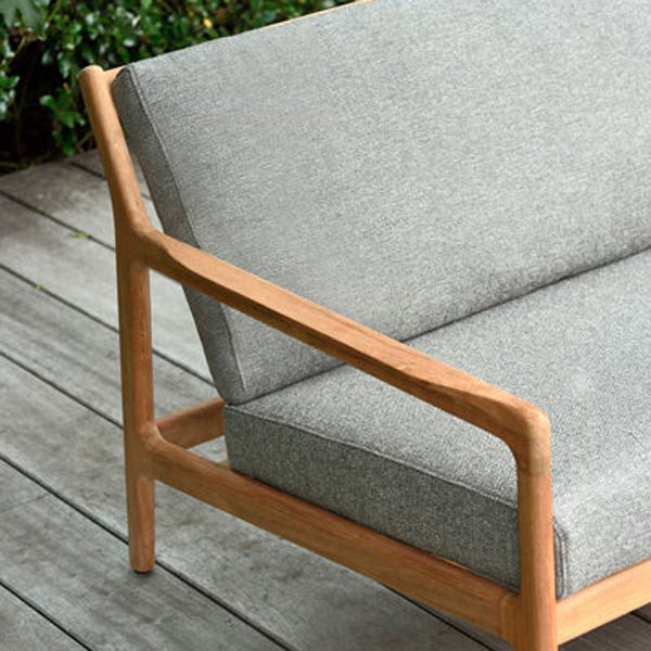 Jack Outdoor Sofa by Ethnicraft, showing closeup view of jack outdoor sofa in live shot.