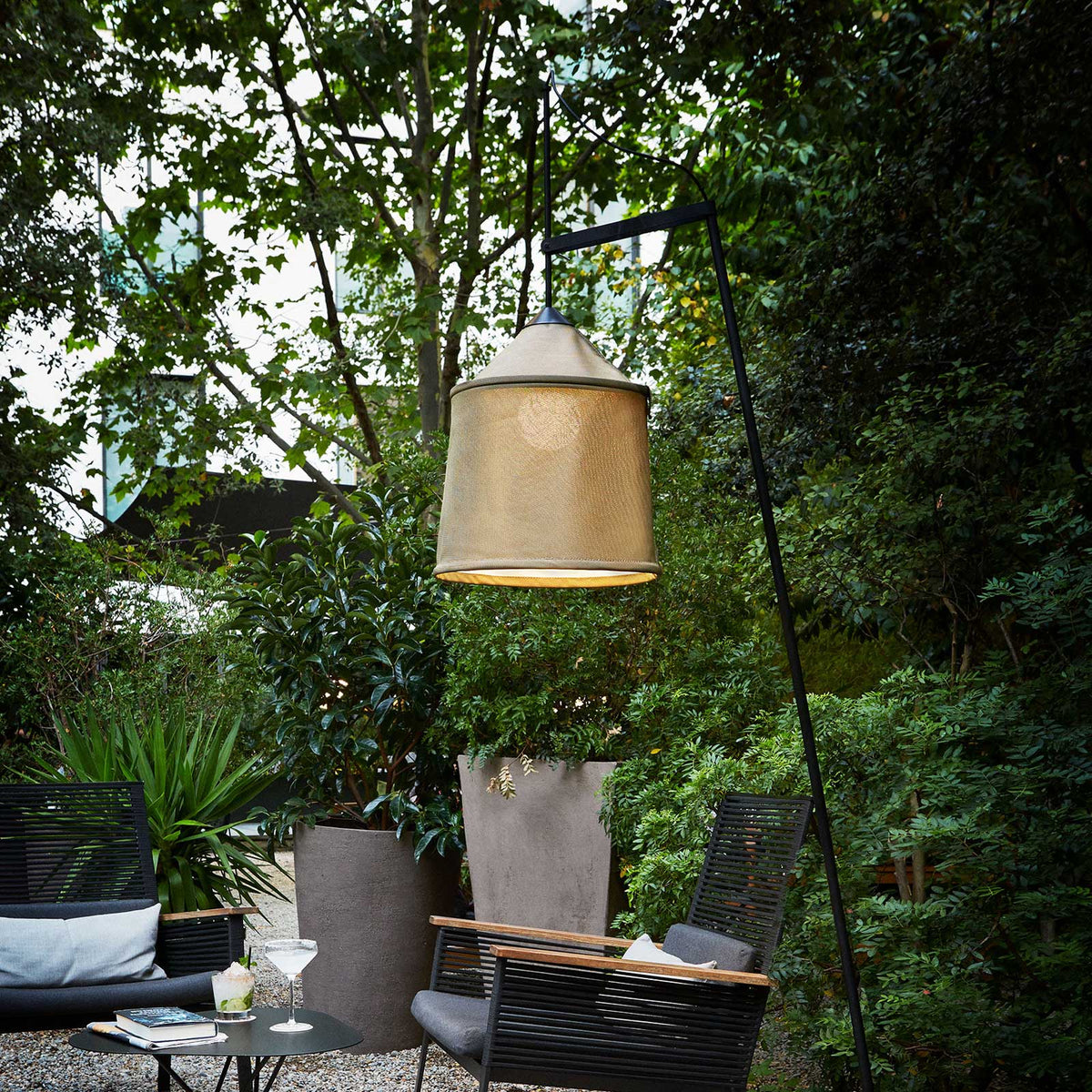 Jaima Floor Lamp by Marset, showing jaima floor lamp in live shot.