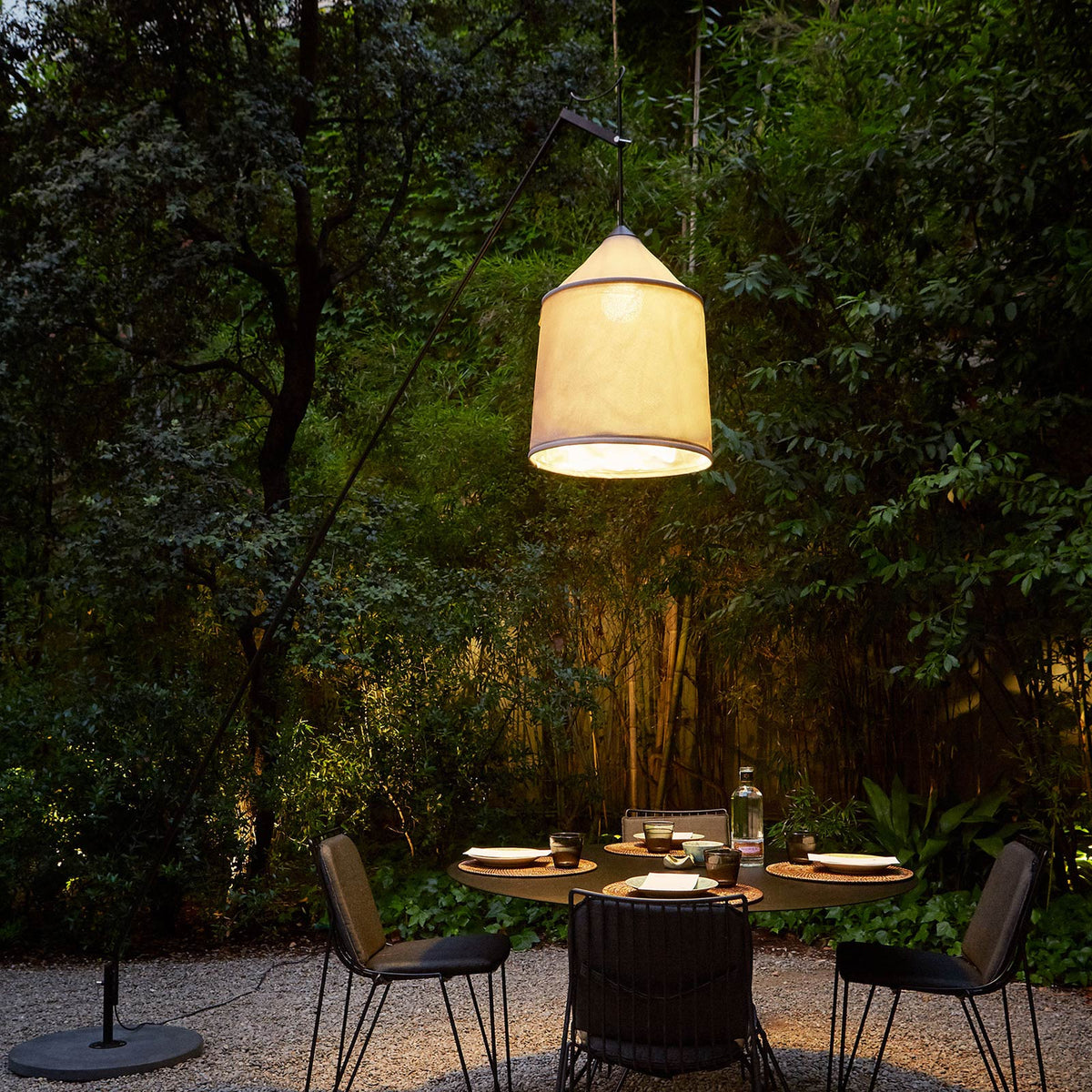 Jaima Floor Lamp by Marset, showing jaima floor lamp in live shot.